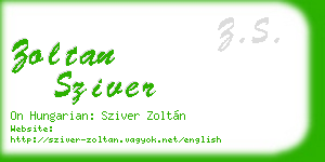 zoltan sziver business card